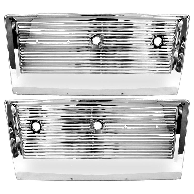 DOOR INNER PANELS CHROME 1967-72 CHEVROLET TRUCK  PAIR