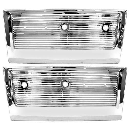 DOOR INNER PANELS CHROME 1967-72 CHEVROLET TRUCK  PAIR