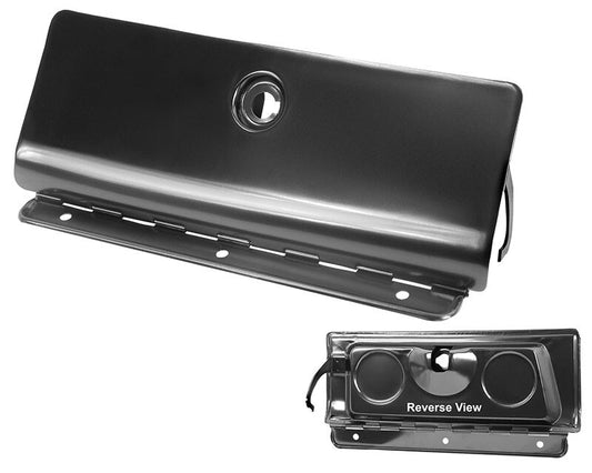 GLOVE BOX DOOR 1969 CHEVROLET CAMARO W/2CUP HOLDERS STAMP