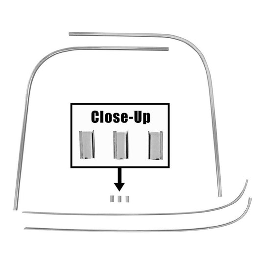 DRIP RAIL MOLDING 1967-72 CHEVY TRUCK 7PCS