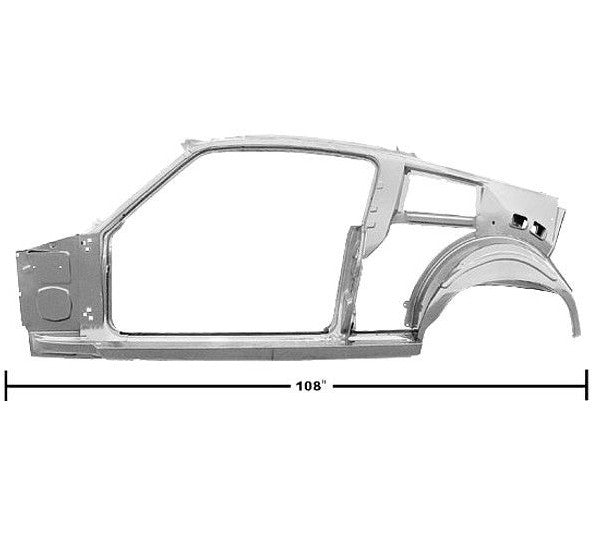 1967 68 Mustang Quarter & Door Frame Assembly Left Weld Through Primer Dynacorn