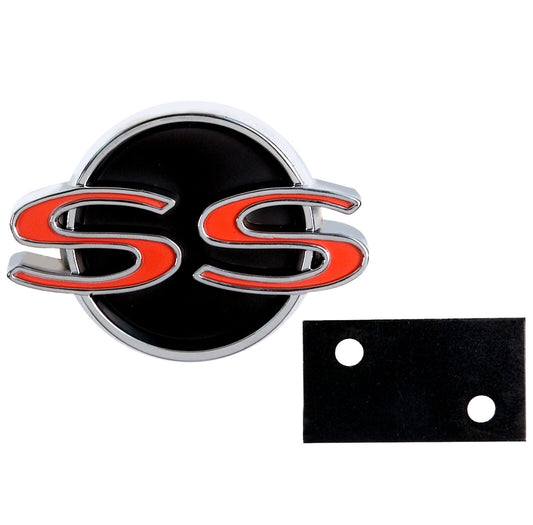 1966 66 Chevy II Nova Grille Grill Emblem SS w/ Retainer  NOEM66-2