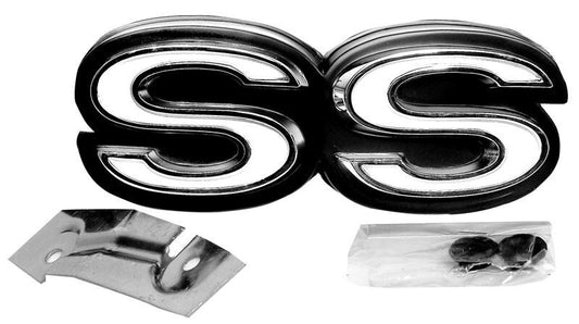 GRILLE EMBLEM 1970 CHEVELLE EL CAMINO (SS) WHITE LETTERS