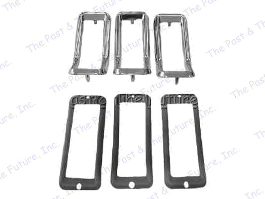 Tail Lamp Light Bezel w/ Seal - Chrome - RH=LH / 3 PCS Set MSTL67-1