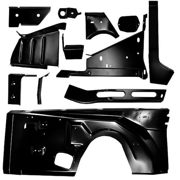 1970~!1974 Challenger Inner Fender Panel Wheel Well Apron Kit 13 Pieces Right