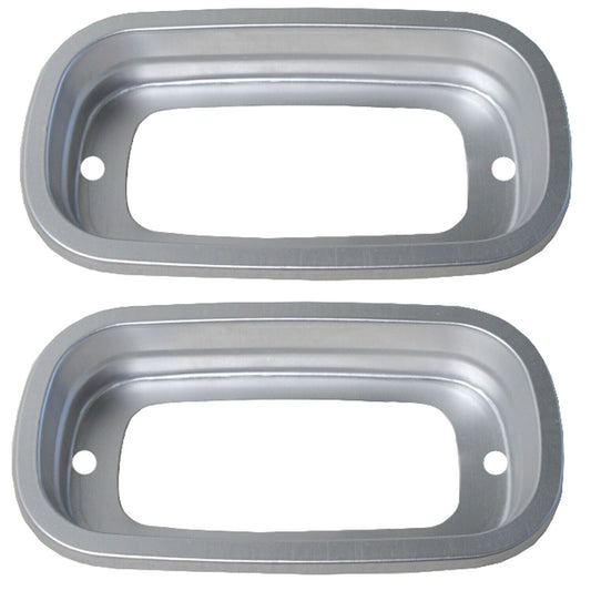 1960-1966 Chevy Pickup Truck Tail Lamp Bezel Aluminum Fleetside Pair / 2 PCS