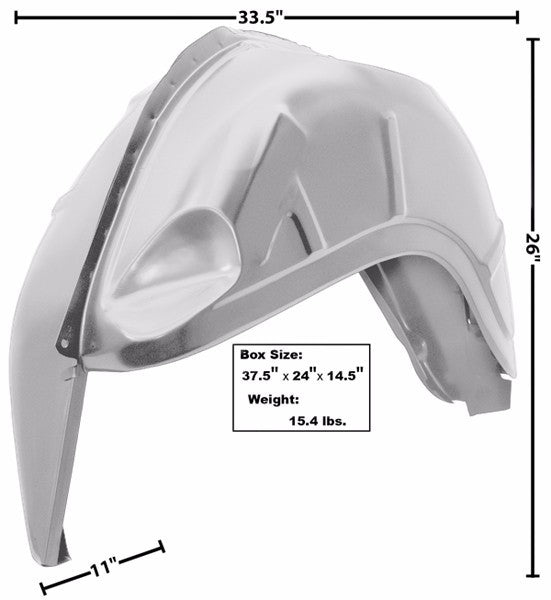 Complete Wheelhouse - Convertible - Inner & Outer - Left MSWH6768-1L - Weld Thr