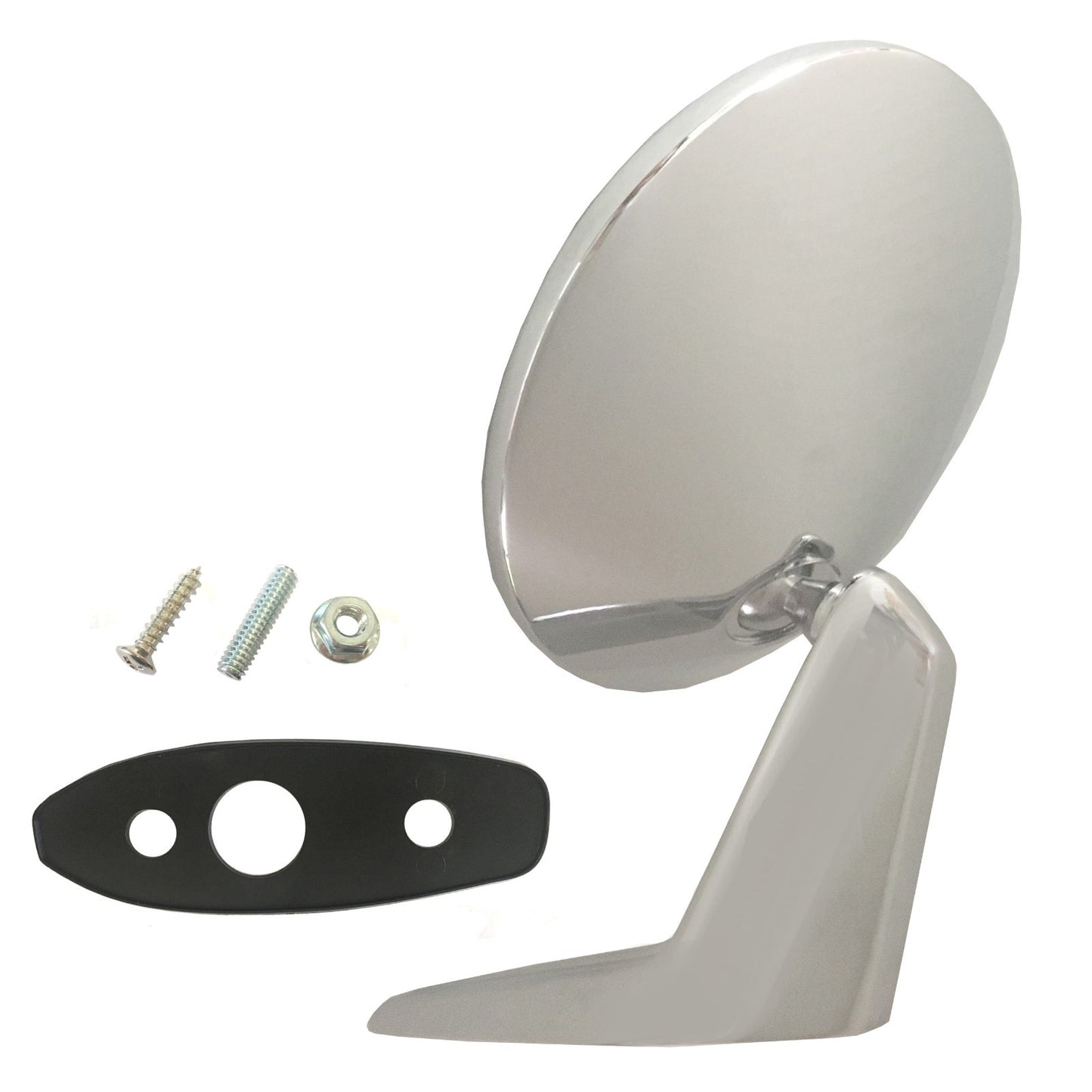 Mopar 1967 68 69 70 B-Body 1967-76 A-Body Round Outside Door Mirror Chrome