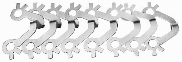EXHAUST MANIFOLD BOLT LOCKS 1965-68 MUSTANG 8PCS SET