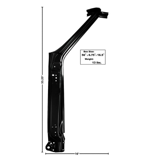 1967~1972 Chevy Pickup Truck Door Pillar Outer Left Side EDP Steel Dynacorn