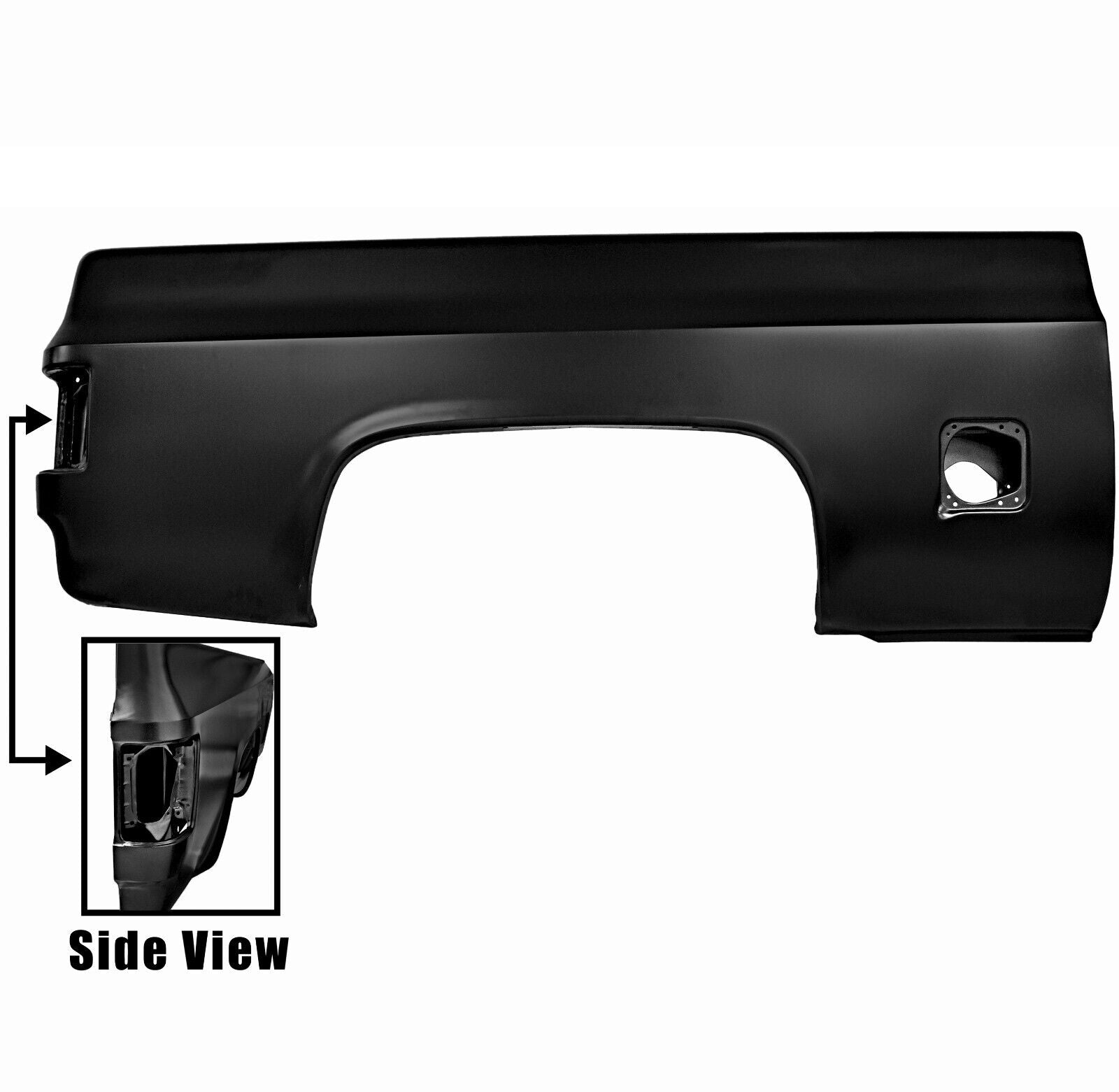 1979~1987 Chevy Pickup Truck Bedside Panel Right Side Short Bed Square Gas Door