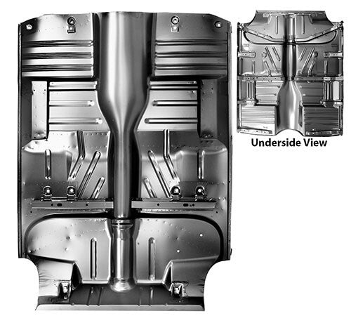 FLOOR PAN COMPLETE 1955-57 CONVERTIBLE   W/BRACE