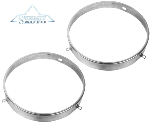 1962~1978 Chevrolet Headlamp Headlight Retainer Rings Pair Right & Left Side