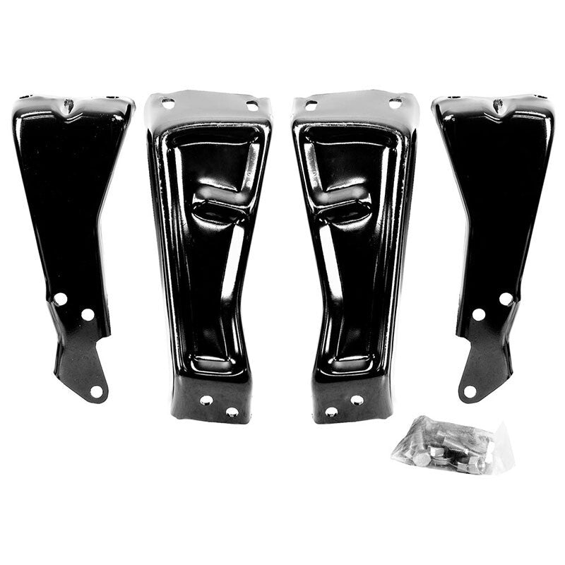 REAR BUMPER BRACKETS 1973-80 4 PCS CHEVY TRUCK FLEETSIDE W/HARDWARE