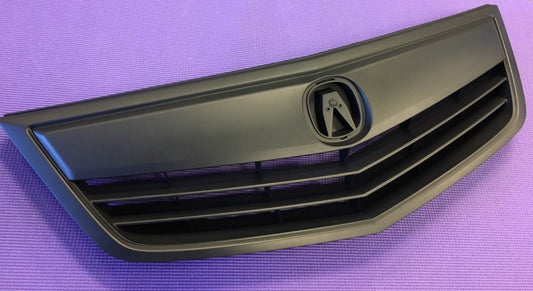 Fits New TSX Front Bumper Upper Grille 3-IN-ONE Whole Kit With Molding All Black