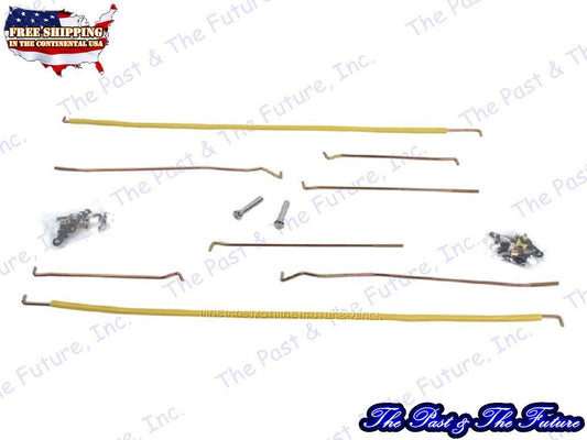 Door Latch Control Rod Set w/ 1968 Style Lock Knobs MSDR6768-6