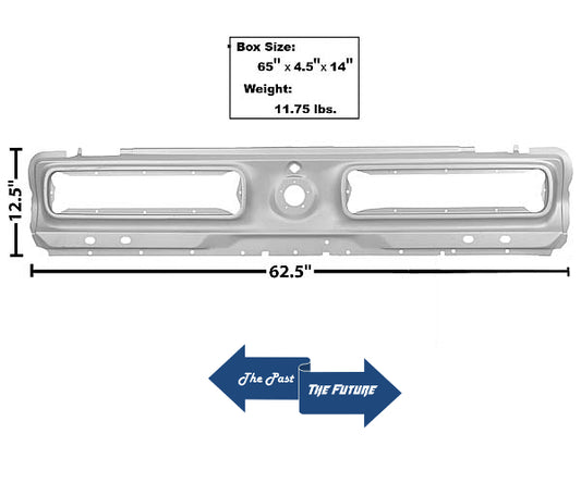 Tail Lamp Light Panel - Sequential - Weld Through Primer 1968 Mustang MSTL68-70