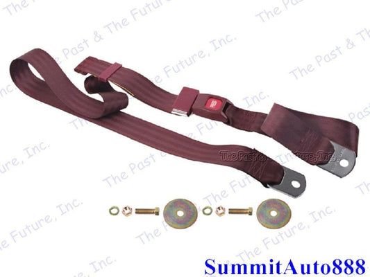 1947 - 1981 Universal 74" Seat Belt - Maroon CASB4781-29