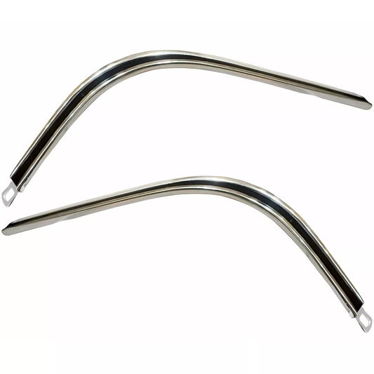 1966 Impala Quarter Panel Rear Wrap Around Molding Pair RH+LH Aluminum New Dii