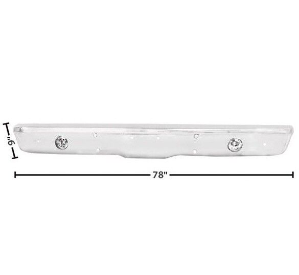 67~70 Chevy Pickup Truck Front Bumper Chrome w/Fog Light Wire Assembly Fleetside