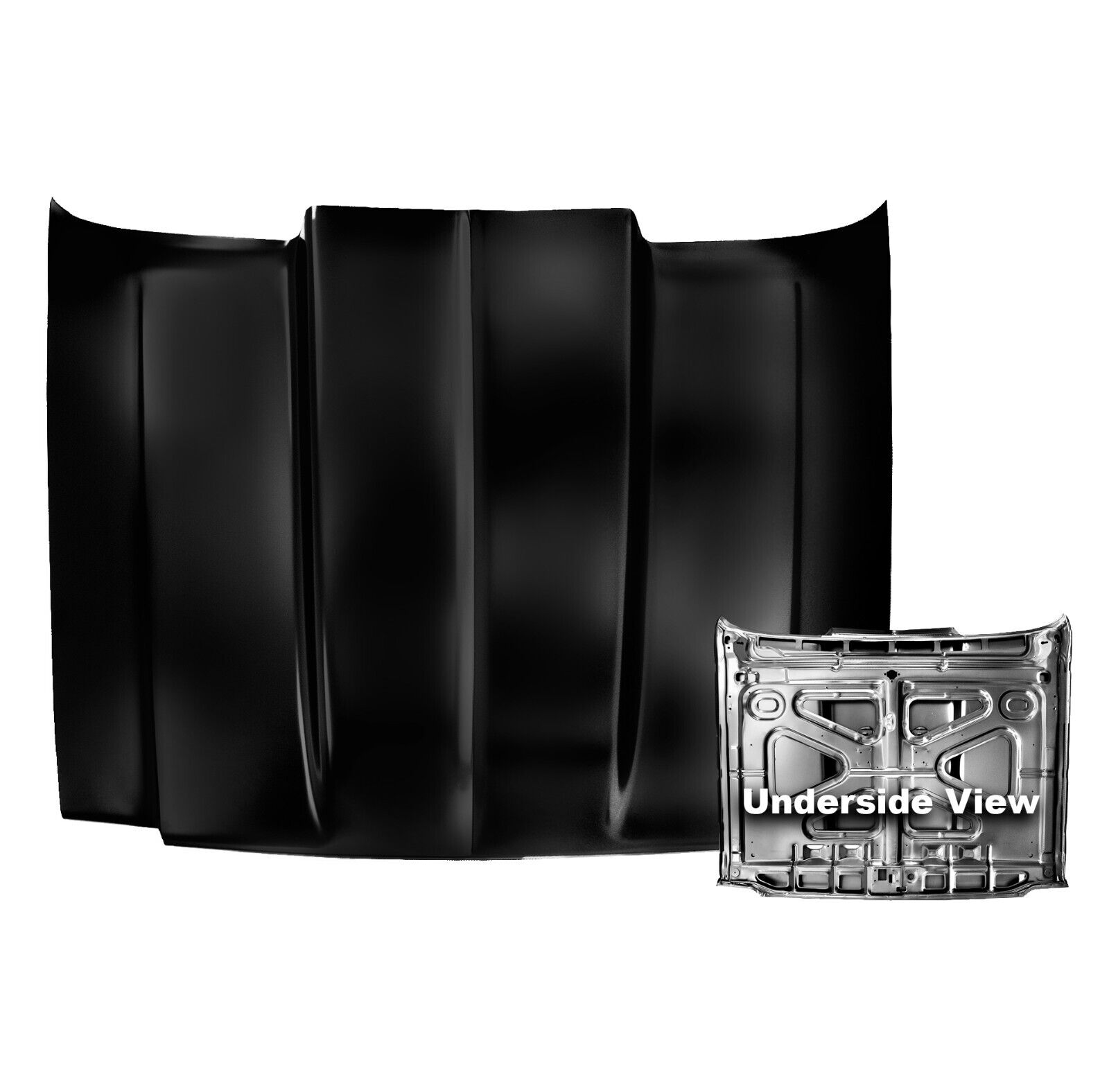 1973~1980 Chevy Pickup Truck Hood Panel w/2" Induction Cowl & Bug Screen