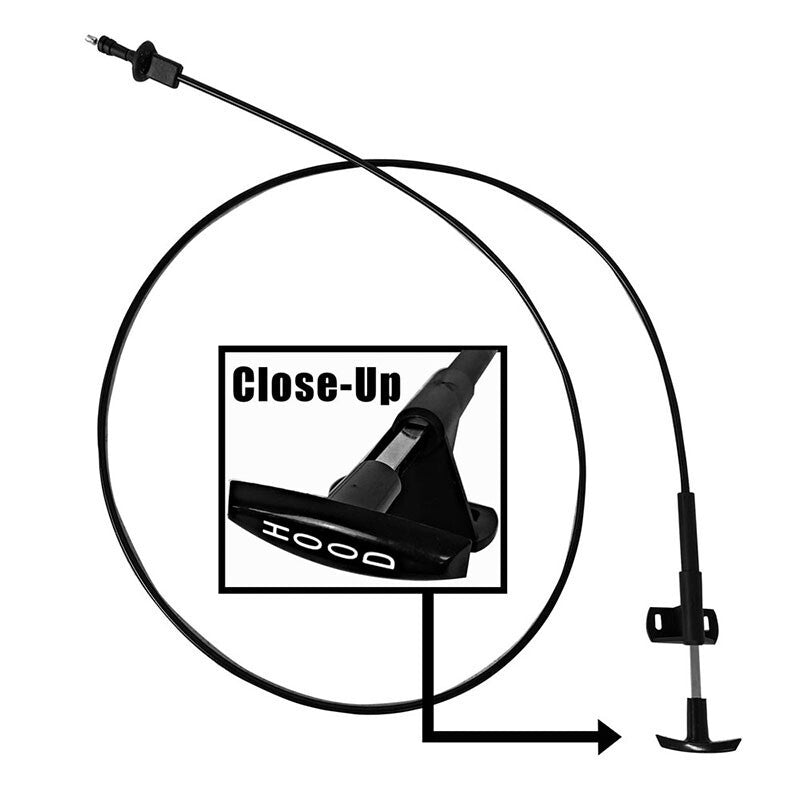 FRONT HOOD RELEASE CABLE 1977-80 SHORT 78.50"