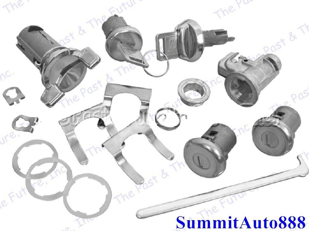 69 Camaro Ignition Door Glove Box Trunk Lock Kit Head Key CALS69-5