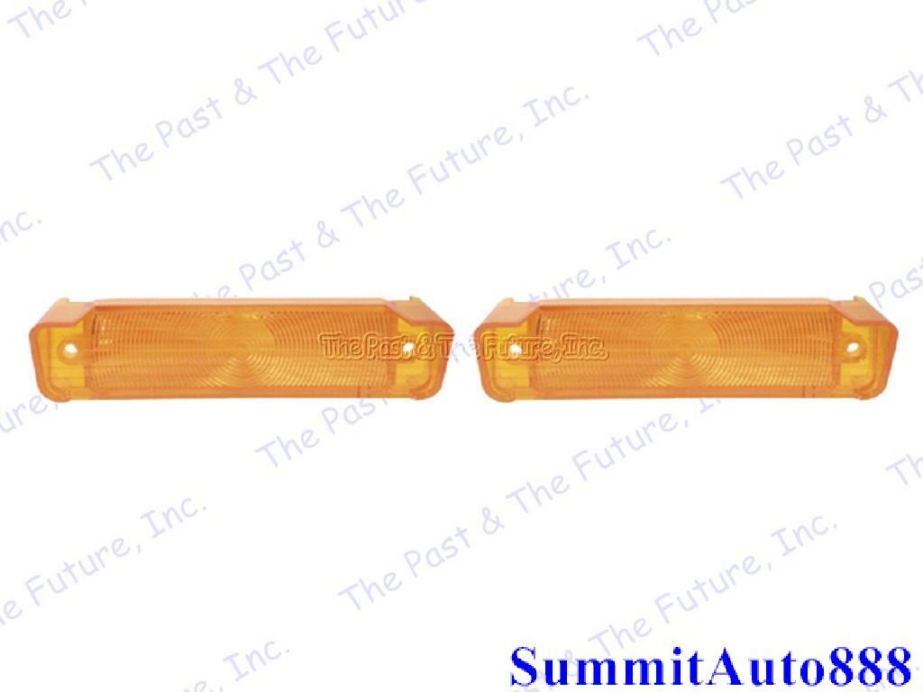 1967 67 Chevy Impala Parking Park Lamp Light Len Lens Amber Pair 2PCS IMPL67-1