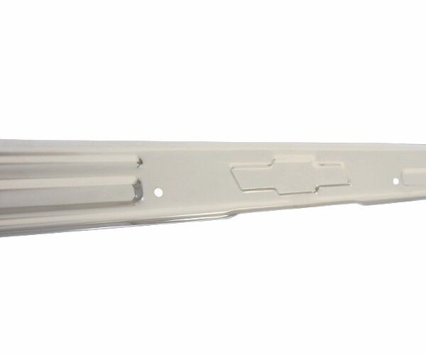 1967 68 69 70 71 72 Chevy Pickup Truck Door Sill Scuff Plates Pair w/ Bow Tie