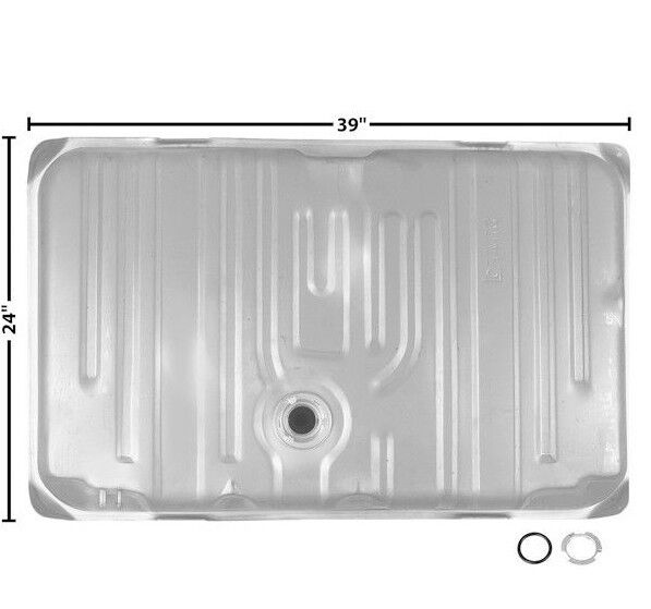 1968 69 70 Pontiac GTO Fuel Gas Tank Galvanized w/ 2 Vent Tubes & Locking Ring