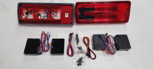 Fits 1990~2011 Benz W463 LED Tail Lamp Light BLK RIM Red Smoke