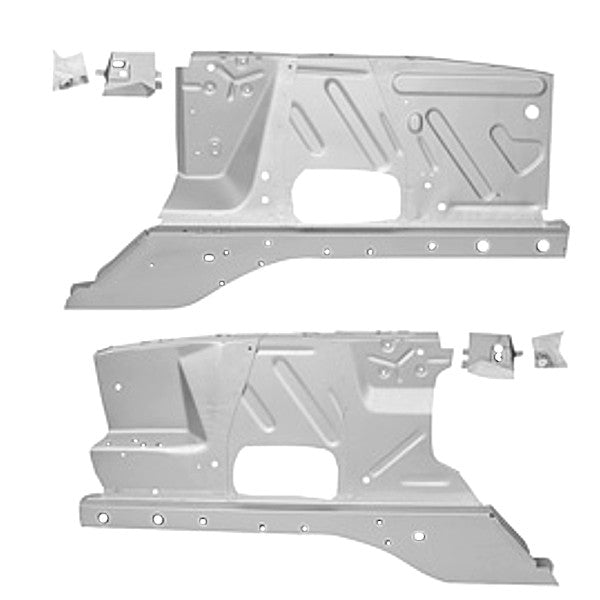 1967 68 Mustang Custom Front Apron Assembly Pair / Without Shock Tower Dynacorn