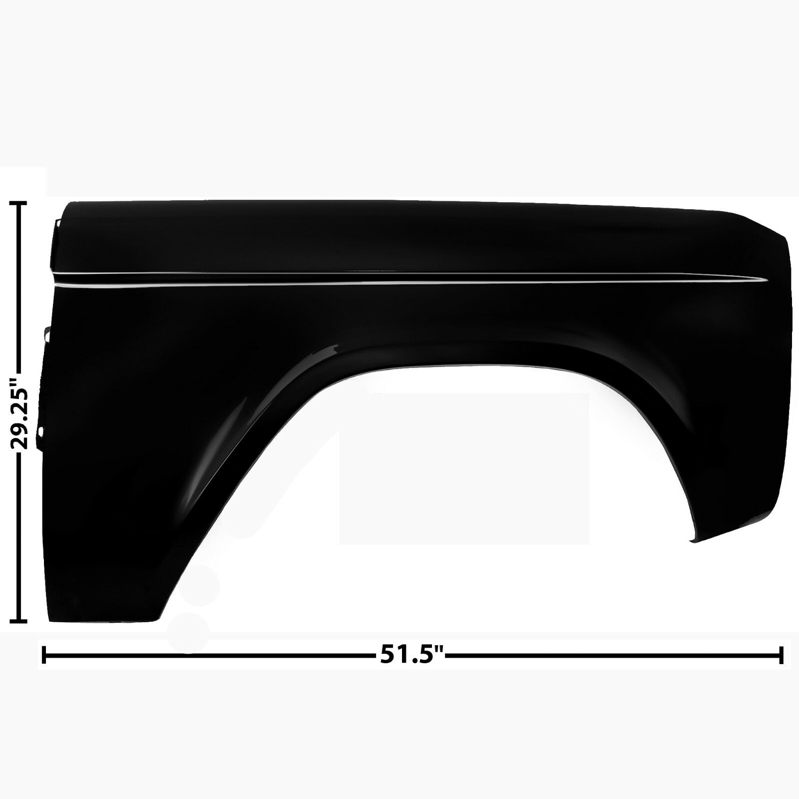 1966~1977 Bronco Fender Right Passenger Side EDP Coated Steel Dynacorn