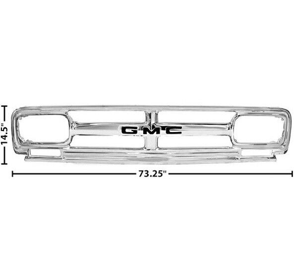 1967 GMC Pickup Truck Grille Triple Chrome Plated Dynacorn