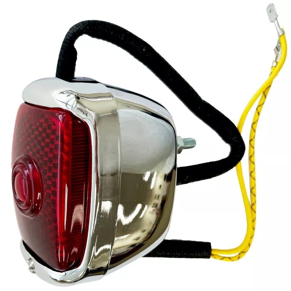 1940~1953 Chevy Pickup Truck Tail Lamp Light Red Lens Chrome Housing Right Side