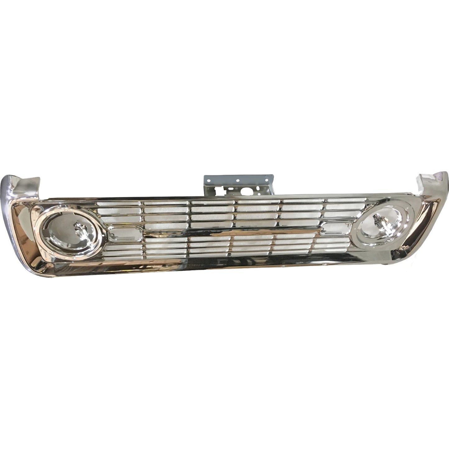 1966~1968 Bronco Grille Header Panel w/o Ford Letters Logo Chrome Steel Dynacorn