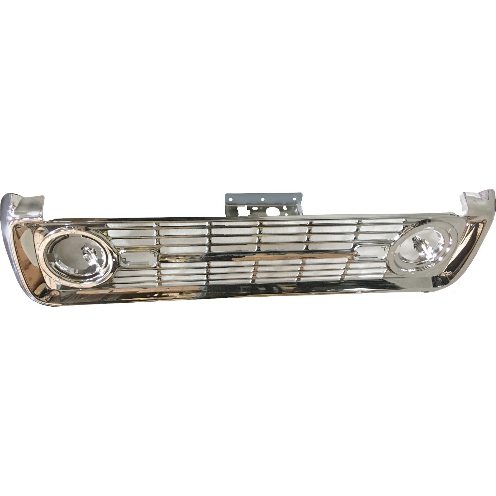 1966~1968 Bronco Grille Header Panel w/o Ford Letters Logo Chrome Steel Dynacorn
