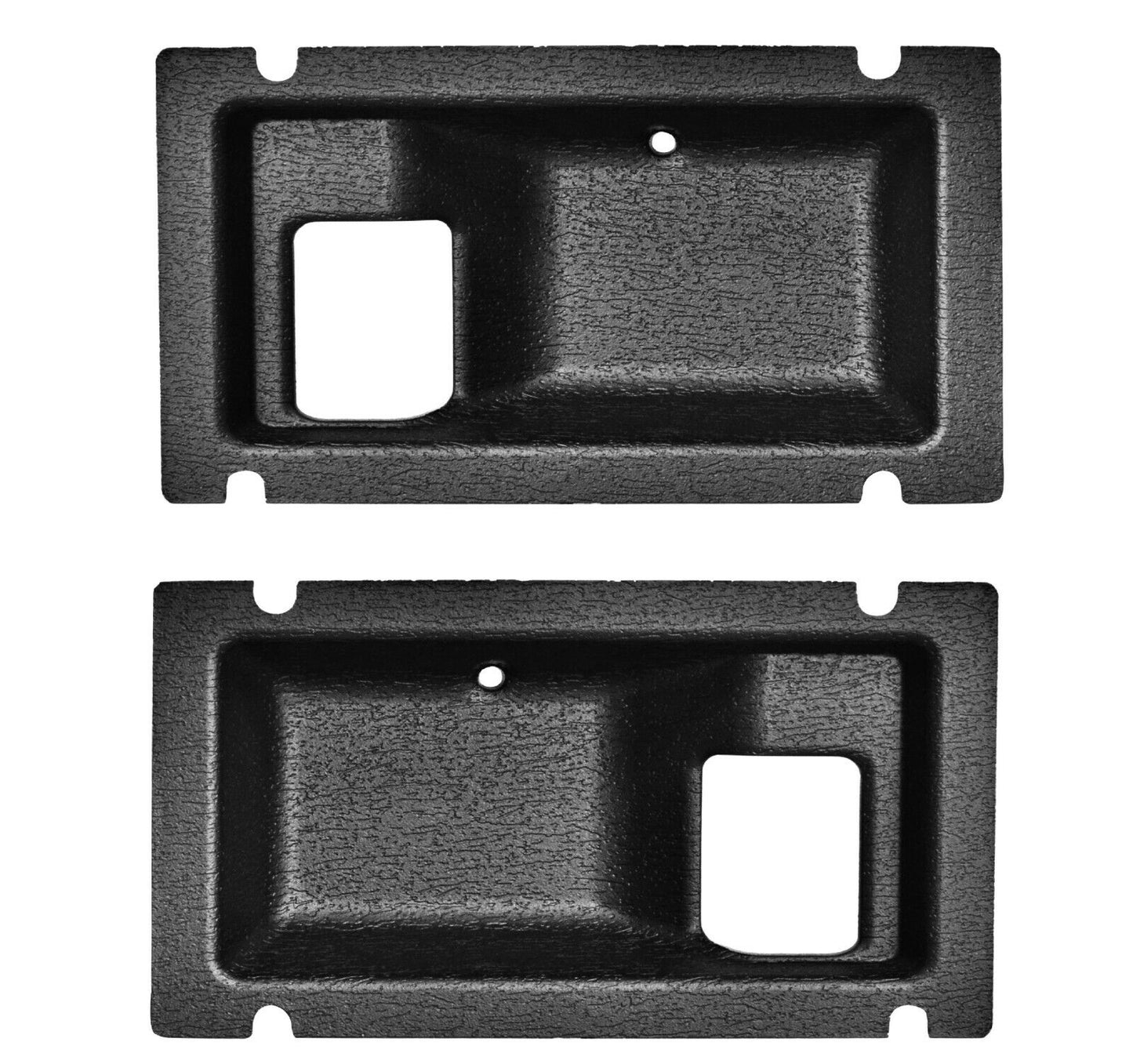 1973~1980 Chevy Pickup Truck Inside Door Handle Cups Pair Plastic Black Dynacorn