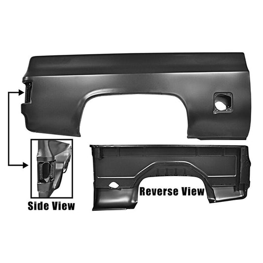 BEDSIDE RH 1979-87 CHEVY TRUCK SQUARE HOLE SHORT BED