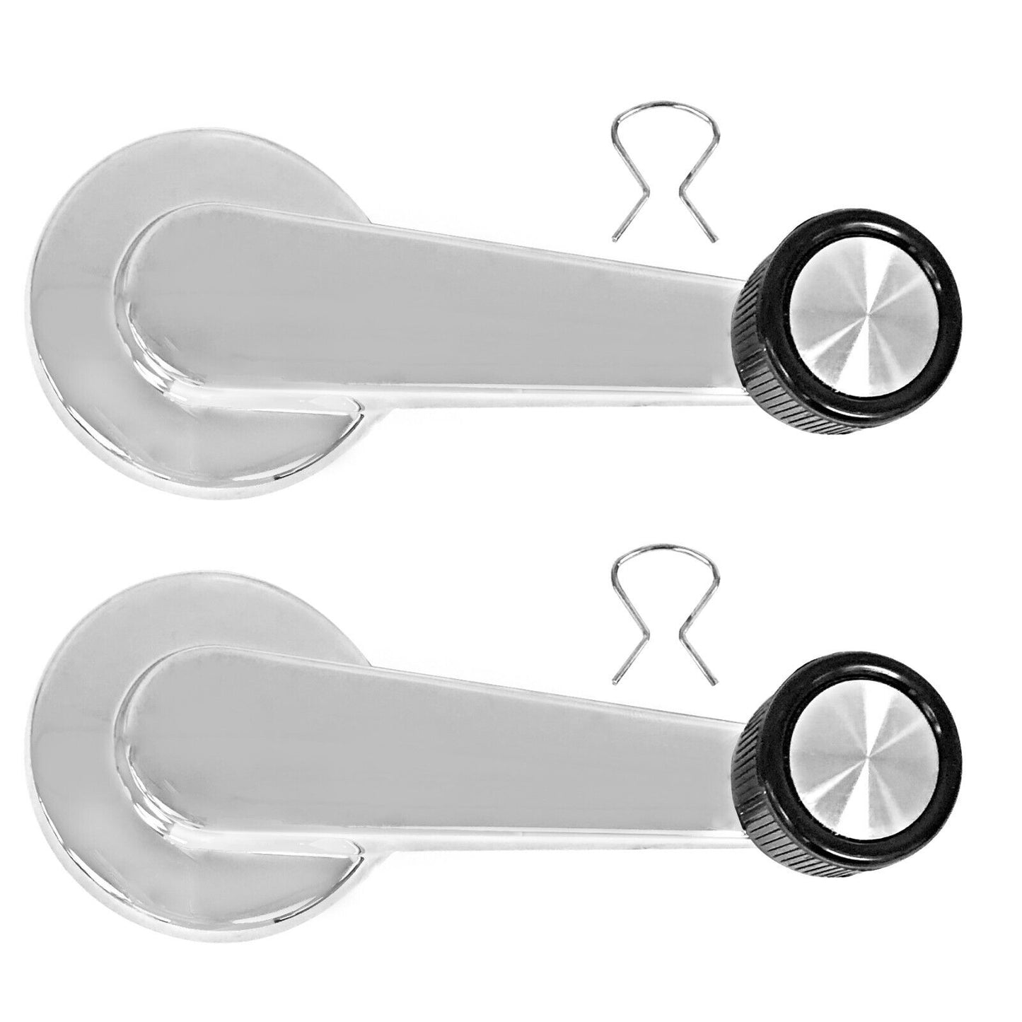 1982~1991 Chevy Pickup Truck Window Regulator Handle Black Knob Pair Dynacorn
