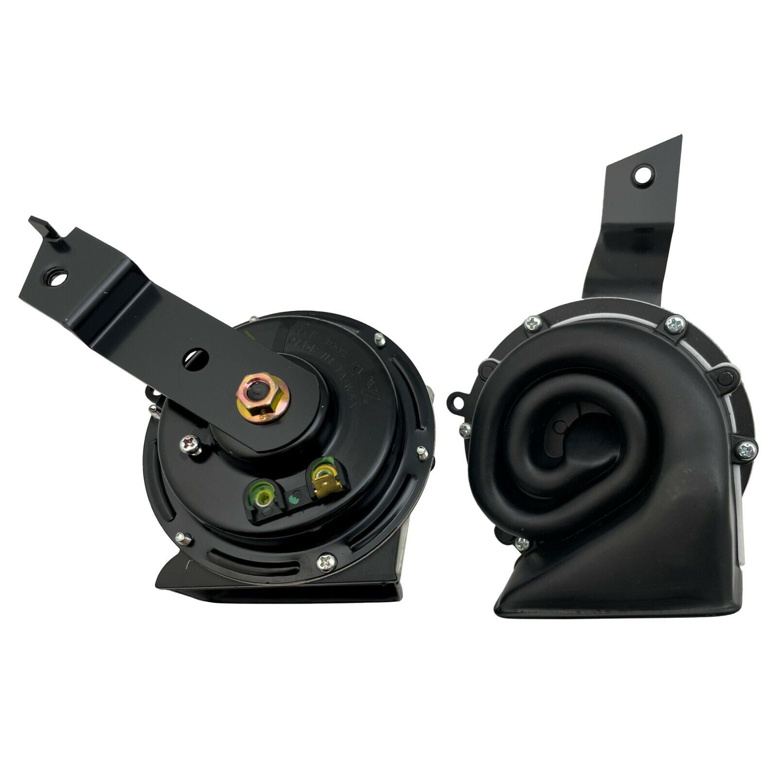 1967 1968 Camaro Firebird Horn Set Pair 2 Pieces w/ Brackets & Hardware Dynacorn