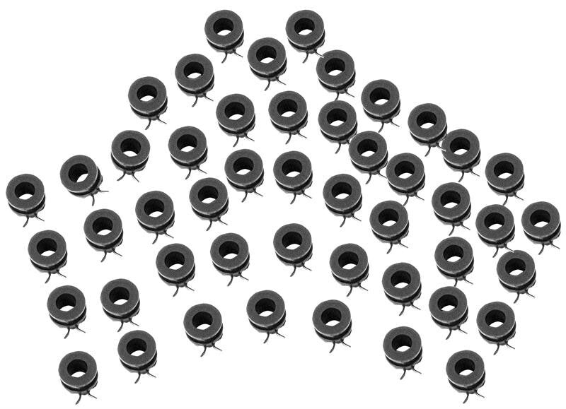 WINDOW ROLLERS & CLIPS 50PCS SET 1965-66 MUSTANG  = 1967-68 1/4 WINDOW ONLY