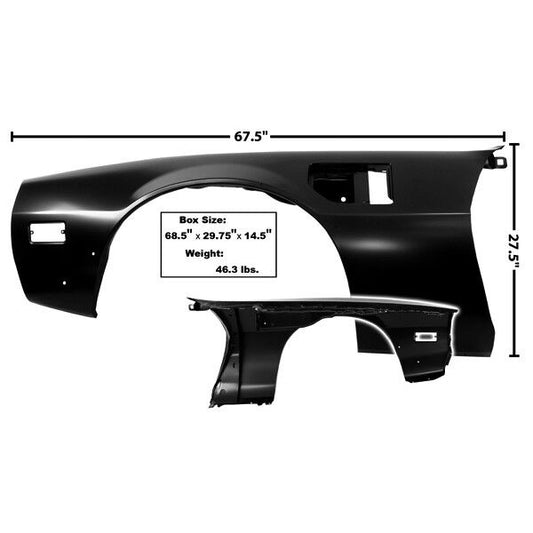 1970 71 72 73 74 75 76 77 78 79 80 81 Pontiac Trans Am Fender Left w/Light Hole