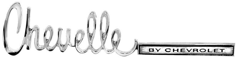 REAR TRUNK EMBLEM (CHEVELLE BY CHEVROLET) 1971-72 CHEVELLE