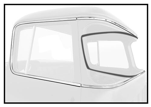 REAR WINDOW MOLDING  1955-59 CHEVROLET TRUCK 6 PCS DELUXE CAB