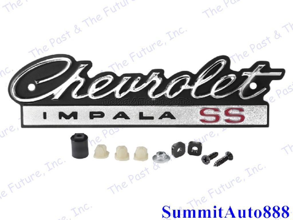 1966 66 Chevy Impala Grill Grille Emblem - Chevrolet IMPALA SS Script