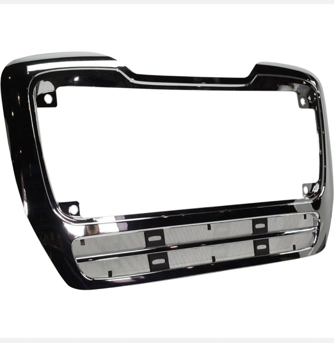 Fit 03-12 Freightliner M2 112 Front Grille Frame Black / Chrome w/ bug screen