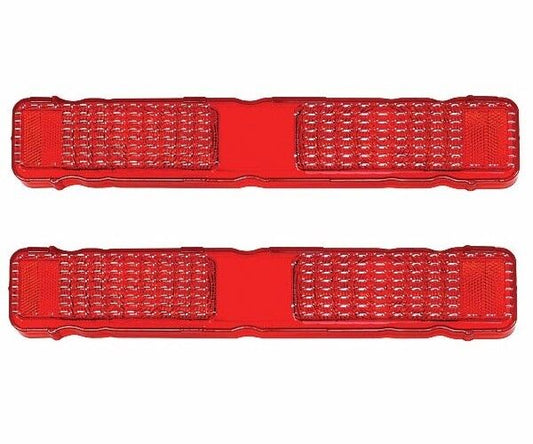 1968 68 Chevy Camaro Rally Sport RS Tail Lamp Lenses / Pair / 2 Pieces 