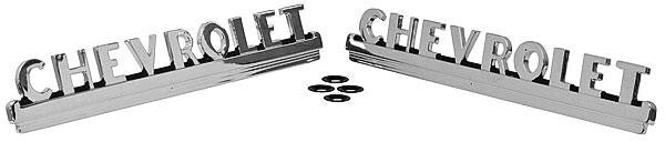 FRONT HOOD EMBLENS 1947-53 CHEVROLET TRUCK (CHROME