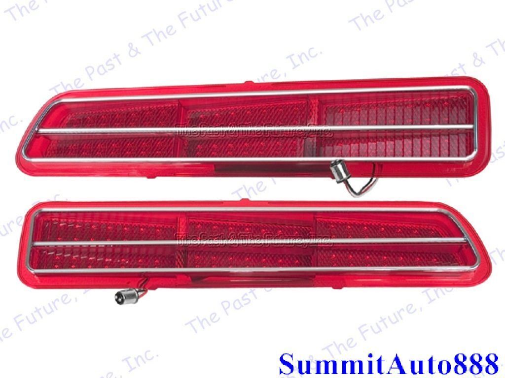 1969 69 Chevy Camaro Tail Lamp Light RS Red Lens / LED R&L Pair 2PCS CATL69-8P